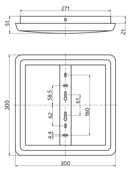 BEG LED-Kunststoffleuchte 25W 3000-5700K AL12-25-300-LED-3C-HF 2120lm ws Konv