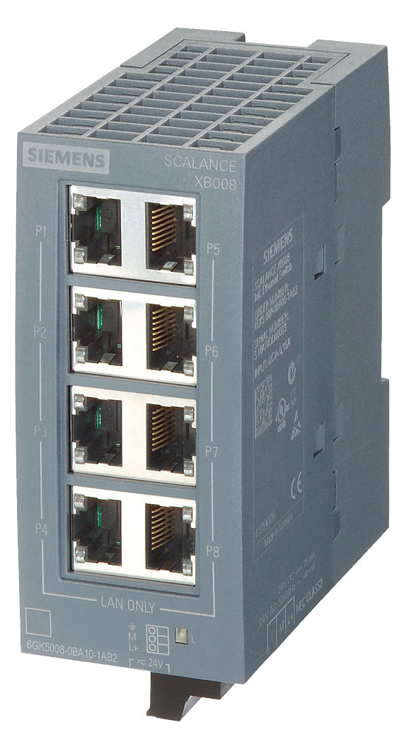 SIEMENS Switch Hutschiene 8x10/100Mbps 6GK5008-0BA10-1AB2 Layer2