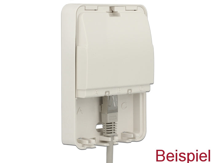 Delock Keystone Leergehäuse 3 Port geschlossen