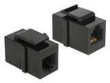 Delock Keystone Modul RJ12 Buchse > RJ12 Buchse Cat.3 schwarz