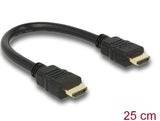 Delock Kabel High Speed HDMI mit Ethernet – HDMI A Stecker > HDMI A Stecker 4K 25 cm