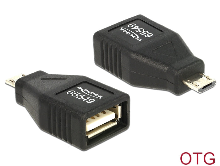 Delock Adapter USB Micro B Stecker > USB 2.0 Buchse OTG voll geschirmt