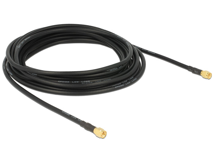 Delock Antennenkabel SMA Stecker zu SMA Stecker LMR195 low loss 5 m