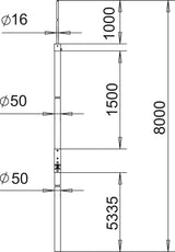 BETTERMANN Fangstange 8000mm 50mm GFK isFang IN 8000 Rundleiter unbeh