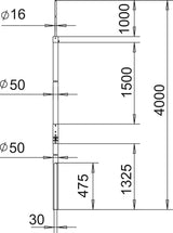 BETTERMANN Fangstange 4000mm Rundleiter isFang IN-A L4 GFK unbeh