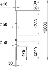 BETTERMANN Fangstange 10000mm Rundleiter isFang IN-A L10 GFK unbeh