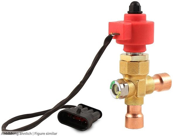 Elektron. Expansionsventil E2V03ZSF03 12 x 12 mm löt mit Schauglas