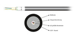 INFRALAN® U-DQ(ZN)BH OM2 12G (1x12) Dca 2000N LSZH schwarz 6,0mm Meter