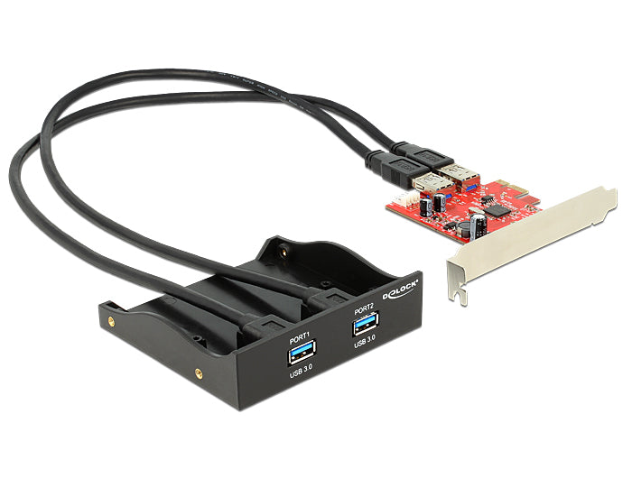 Delock Front Panel 3.5″ / 5.25″ 2 x USB 3.0 inkl. PCI Express Karte