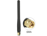 Delock ISM 433 MHz Antenne SMA 2,5 dBi omnidirektional flexibel schwarz