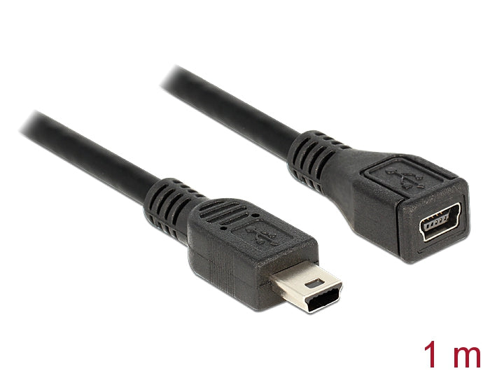 Delock USB 2.0 Verlängerungskabel USB Typ Mini-B Stecker zu Buchse 1 m
