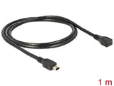 Delock USB 2.0 Verlängerungskabel USB Typ Mini-B Stecker zu Buchse 1 m