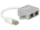 Delock RJ45 Port Doppler 1 x RJ45 Stecker zu 2 x RJ45 Buchse (2 x Ethernet)