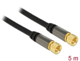 Delock Antennenkabel F Stecker > F Stecker RG-6/U 5 m schwarz