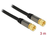 Delock Antennenkabel F Stecker > F Stecker RG-6/U 3 m schwarz
