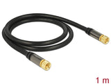 Delock Antennenkabel F Stecker > F Stecker RG-6/U 1 m schwarz