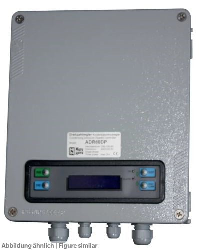 Drehzahlregler MicroNova ADR80DP 8A IP55 230-1/400V-3, 1-2x4-20mA/0-10V, 1-2xNTC