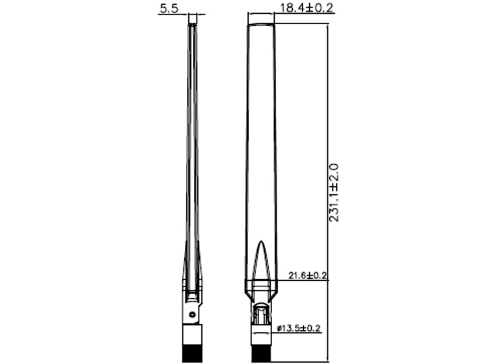Delock WLAN 802.11 ac/a/h/b/g/n Antenne RP-SMA Stecker 5 - 7 dBi omnidirektional drehbar mit Kippgelenk schwarz
