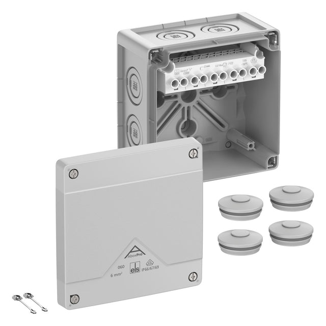 SPELSBERG Abzweigkasten 127x127mm Kst gr Abox Pro 060-6² IP66/IP67/IP69 IK09 hfr