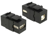Delock Keystone Modul USB 2.0 A Buchse > USB 2.0 B Buchse schwarz