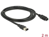 Delock Kabel FireWire 9 Pin Stecker > 6 Pin Stecker 2 m