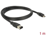 Delock Kabel FireWire 6 Pin Stecker > 4 Pin Stecker 1 m