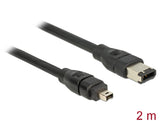 Delock Kabel FireWire 6 Pin Stecker > 4 Pin Stecker 2 m