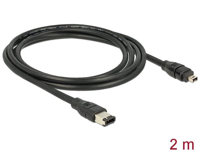 Delock Kabel FireWire 6 Pin Stecker > 4 Pin Stecker 2 m