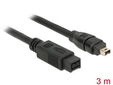 Delock Kabel FireWire 9 Pin Stecker > 4 Pin Stecker 3 m