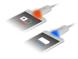Delock Daten- und Ladekabel USB 2.0-A Stecker > Micro USB-B Stecker mit Leuchtanzeige weiß