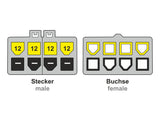 Delock Verlängerungskabel Stromversorgung 8 Pin EPS Stecker (2 x 4 Pin) > 8 Pin EPS Buchse 44 cm