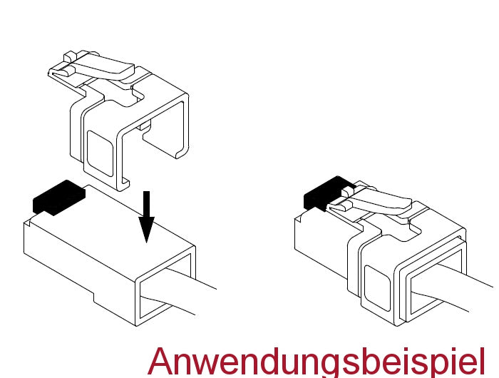 Delock RJ45 Reparatur Clip 40 Stück Set 1 (rot, blau, grün, gelb)