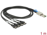 Delock Kabel Mini SAS SFF-8088 > 4 x eSATA 1 m
