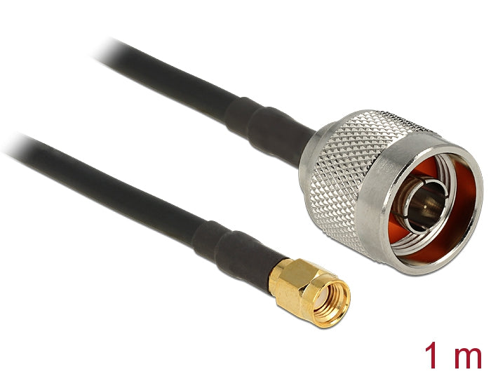 Delock Antennenkabel N Stecker > RP-SMA Stecker CFD200 1,0 m low loss