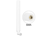 Delock LTE Antenne SMA Stecker 0 - 4 dBi omnidirektional drehbar mit Kippgelenk weiß