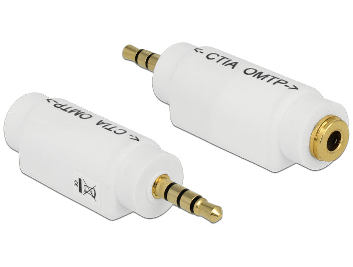 Delock Adapter 3,5 mm 4 Pin Klinkenstecker > 3,5 mm 4 Pin Klinkenbuchse (ändert die Pinbelegung)