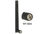 Delock ZigBee Antenne Multi Bluetooth, GSM, LTE, UMTS, WLAN IEEE 802.11 b/g/n RP-SMA 1 ~ 4,3 dBi omni Gelenk schwarz