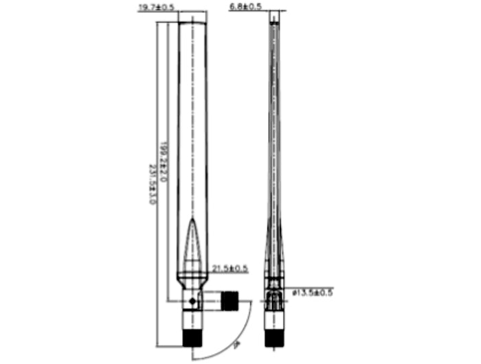 Delock LTE Antenne SMA Stecker 0 - 4 dBi omnidirektional drehbar mit Kippgelenk schwarz