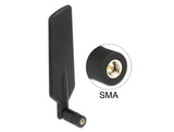 Delock LTE Antenne SMA Stecker 0,5 - 3 dBi omnidirektional drehbar mit Kippgelenk schwarz