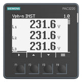 SIEMENS Voltmeter 100-250V digi 8W UC EB 7KM3220-0BA01-1DA0 96x96mm