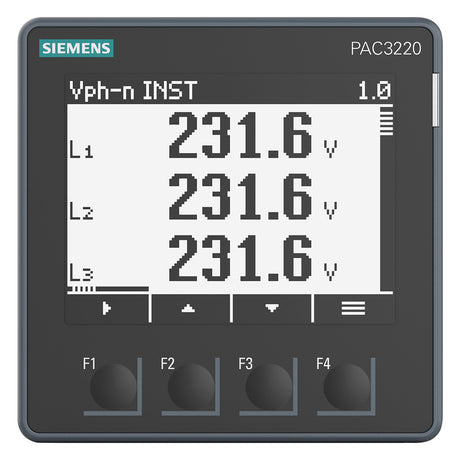 SIEMENS Voltmeter 100-250V digi 8W UC EB 7KM3220-0BA01-1DA0 96x96mm