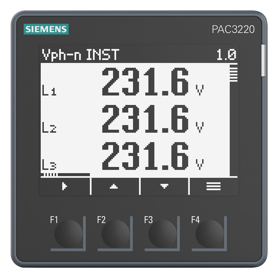 SIEMENS Voltmeter 24-60V digi 4W DC EB 7KM3220-1BA01-1EA0 96x96mm