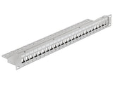 Delock 19″ Keystone Patchpanel 24 Port grau