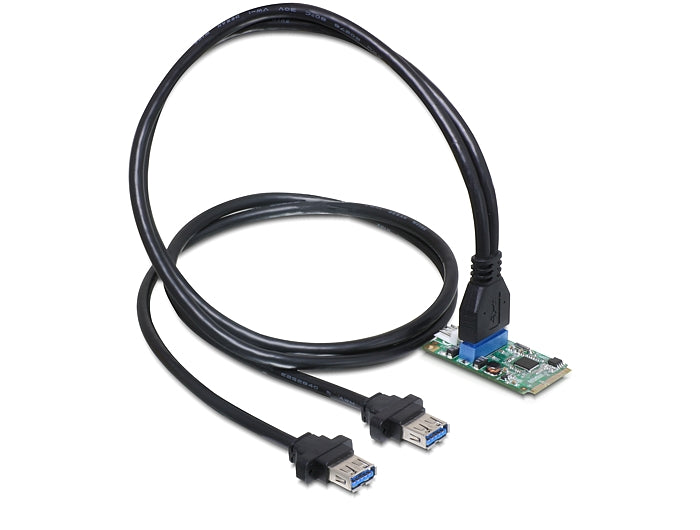 Delock Mini PCIe I/O PCIe full size 1 x 19 Pin USB 3.0 Pin Header