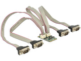 Delock Modul MiniPCIe I/O PCIe full size 4 x Seriell RS-232 mit Spannungsversorgung