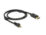 Delock Kabel Mini DisplayPort 1.2 Stecker mit Schraube > DisplayPort Stecker 4K 60 Hz 1 m