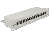 Delock 10″ Patchpanel 12 Port Cat.6 grau