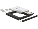Delock Caddy Slim SATA 5.25″ Einbaurahmen (10 mm) für 1 x 2.5″ SATA HDD bis 9,5 mm