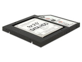 Delock Caddy Slim SATA 5.25″ Einbaurahmen (10 mm) für 1 x 2.5″ SATA HDD bis 9,5 mm