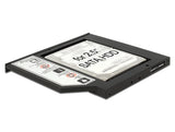 Delock Caddy Slim SATA 5.25″ Einbaurahmen (10 mm) für 1 x 2.5″ SATA HDD bis 9,5 mm
